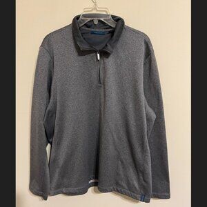 Perry Ellis Gray Quarter-Zip Pullover Men's Size XL